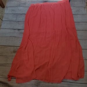 ** NEW** Coral skirt w/splits on the side